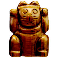 タイガーズアイの招き猫 